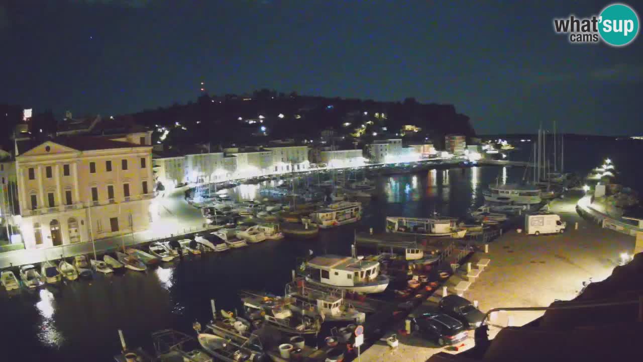 Webcam en direct de Piran “Mandrač” – Incroyable vue en direct de la Villa Piranesi