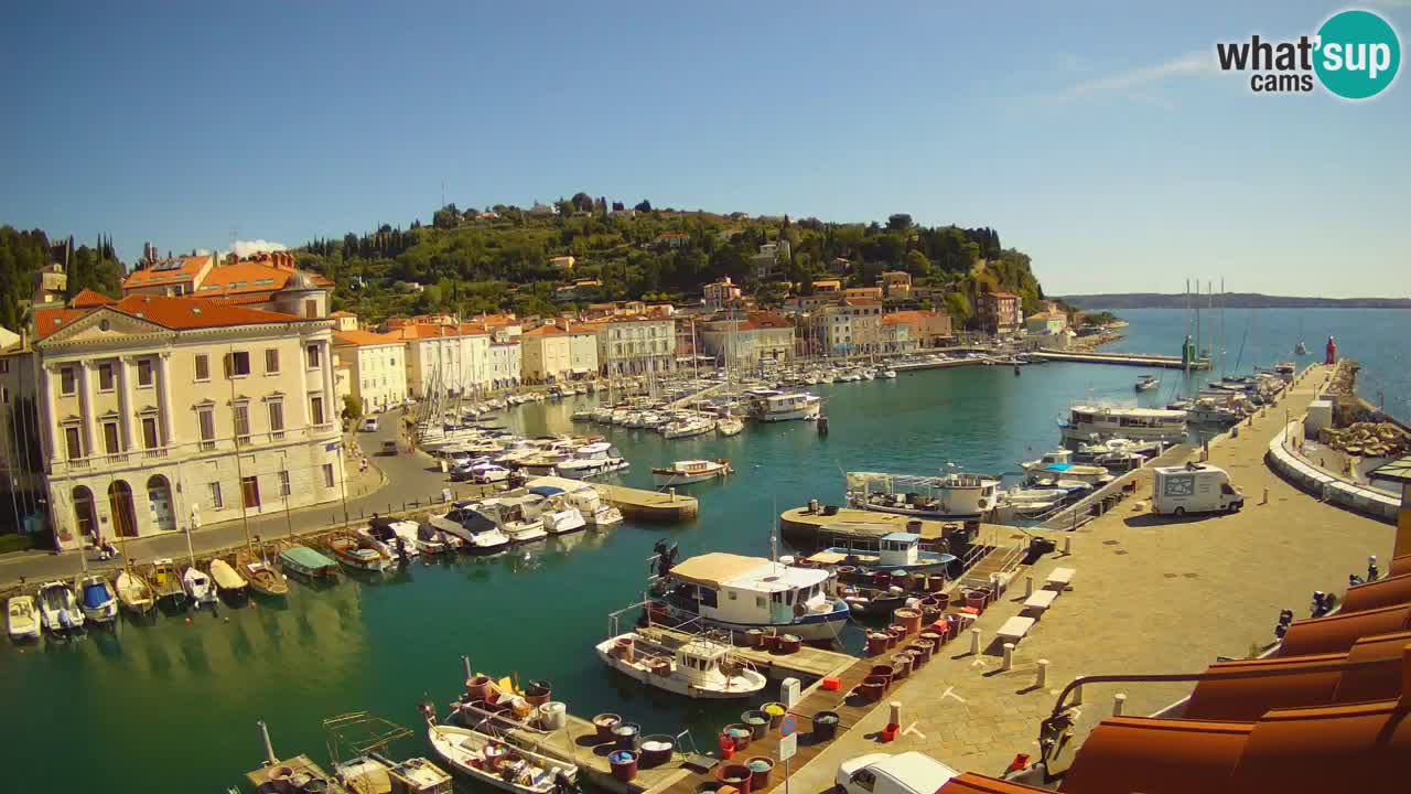 Live webcam da Pirano “Mandrač” – Splendida vista live da Villa Piranesi