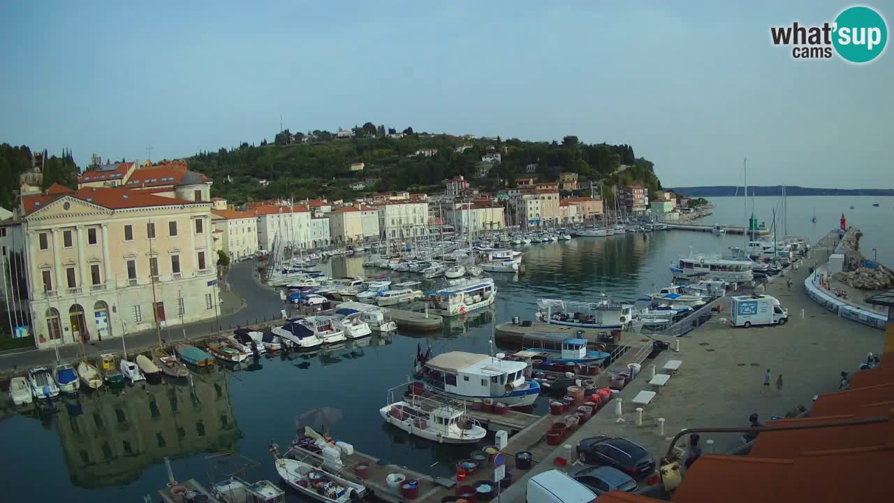 Webcam en direct de Piran “Mandrač” – Incroyable vue en direct de la Villa Piranesi