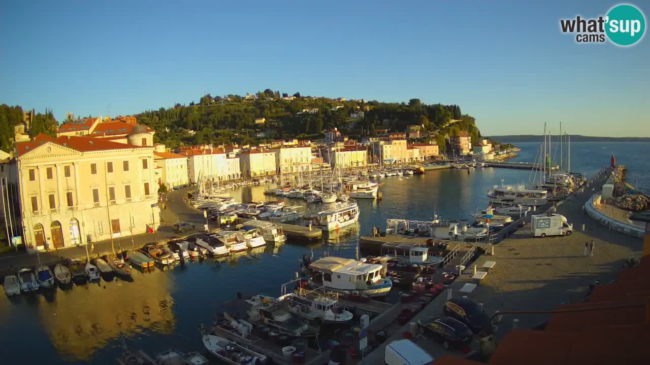 Live webcam da Pirano “Mandrač” – Splendida vista live da Villa Piranesi