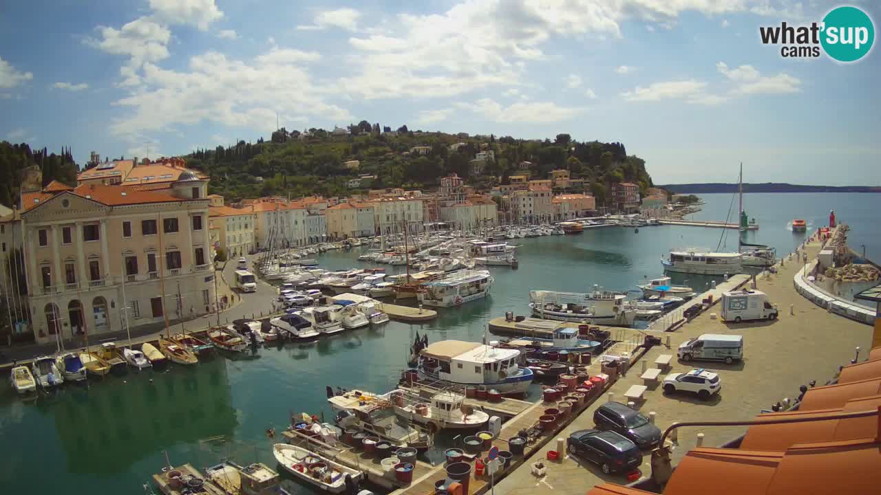 Live webcam da Pirano “Mandrač” – Splendida vista live da Villa Piranesi