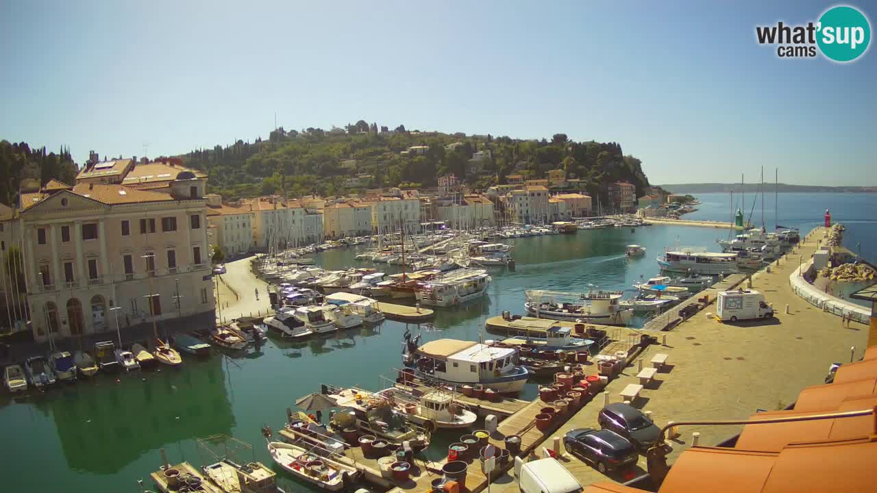 Live webcam da Pirano “Mandrač” – Splendida vista live da Villa Piranesi