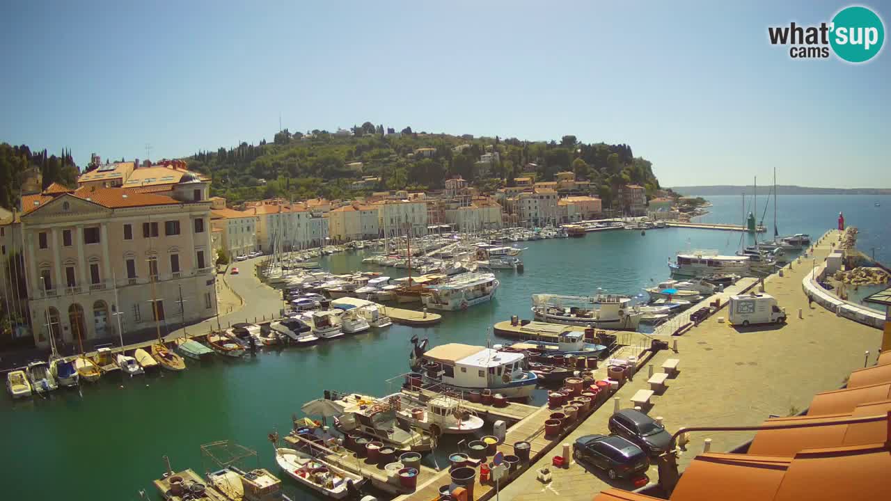 Live webcam da Pirano “Mandrač” – Splendida vista live da Villa Piranesi