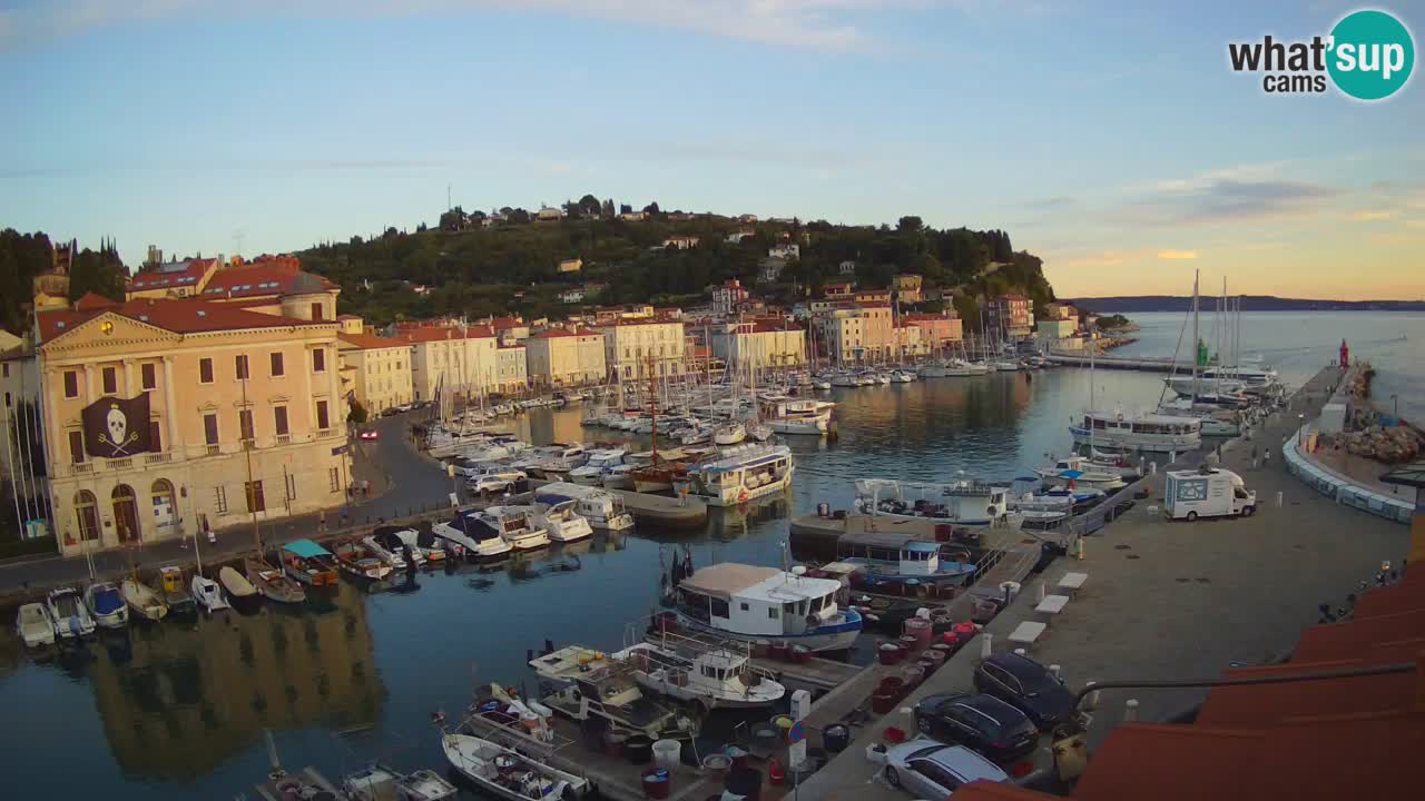 Live webcam da Pirano “Mandrač” – Splendida vista live da Villa Piranesi