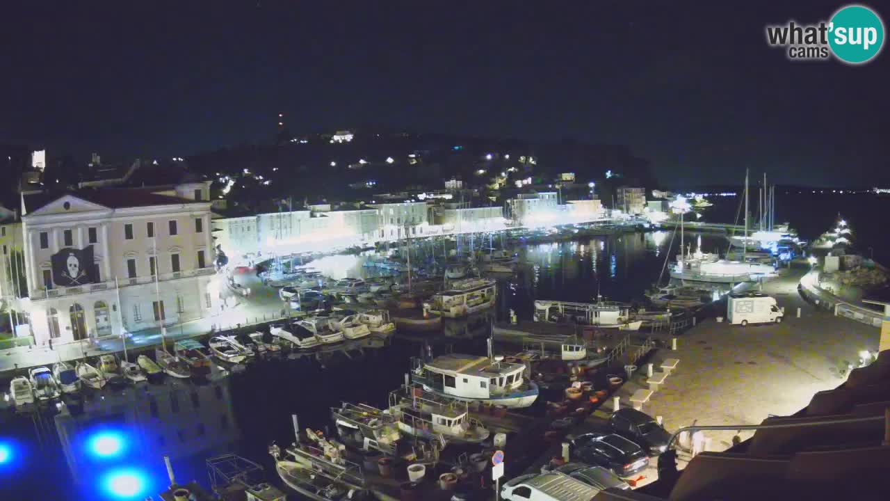 Webcam en direct de Piran “Mandrač” – Incroyable vue en direct de la Villa Piranesi