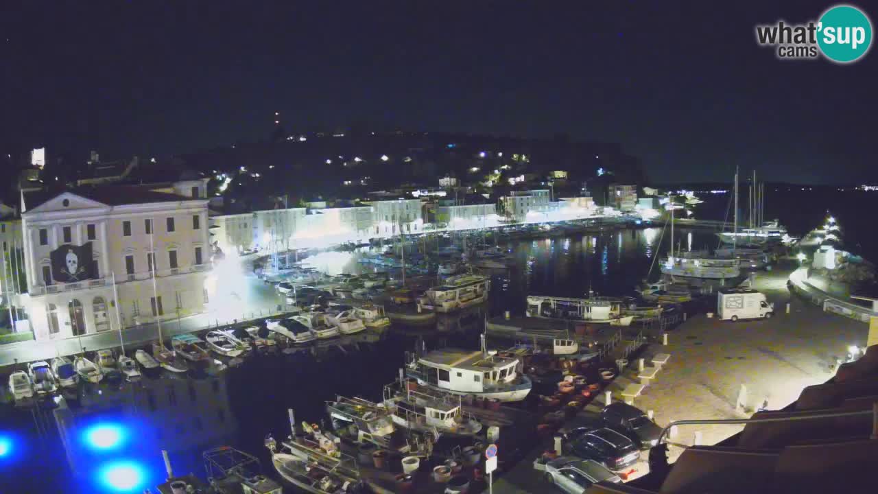 Webcam en direct de Piran “Mandrač” – Incroyable vue en direct de la Villa Piranesi