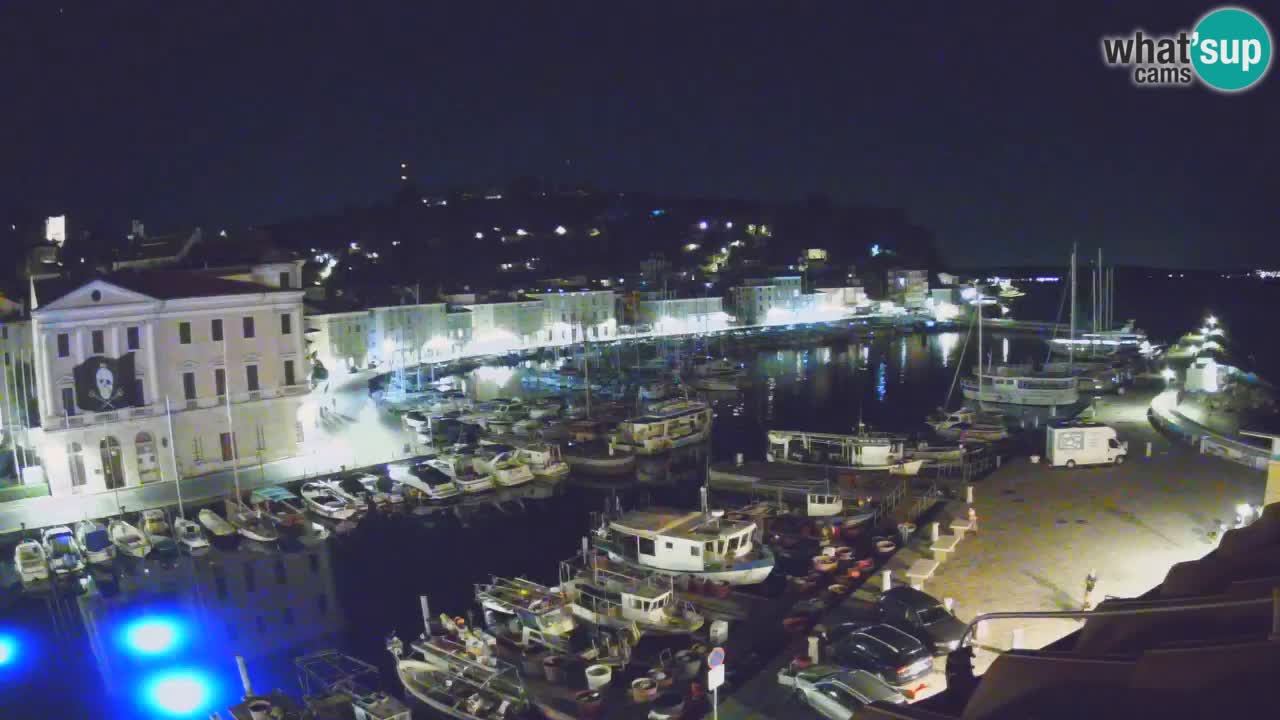 Webcam en direct de Piran “Mandrač” – Incroyable vue en direct de la Villa Piranesi