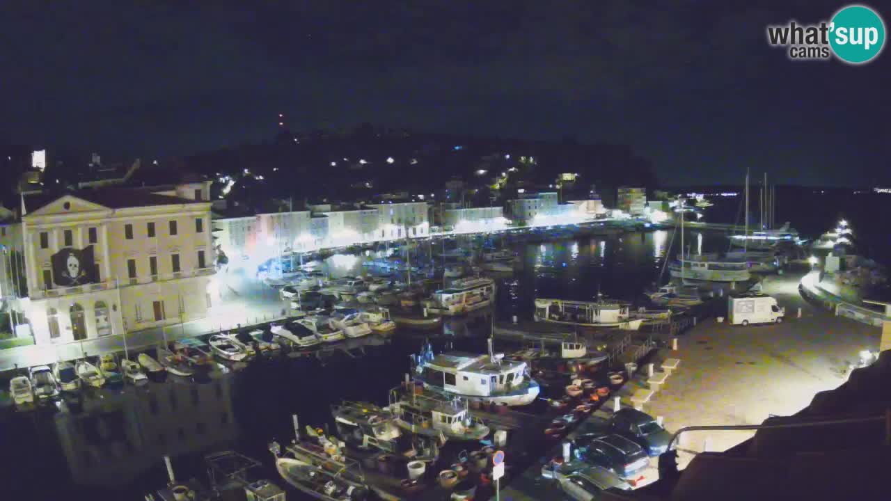 Webcam en direct de Piran “Mandrač” – Incroyable vue en direct de la Villa Piranesi