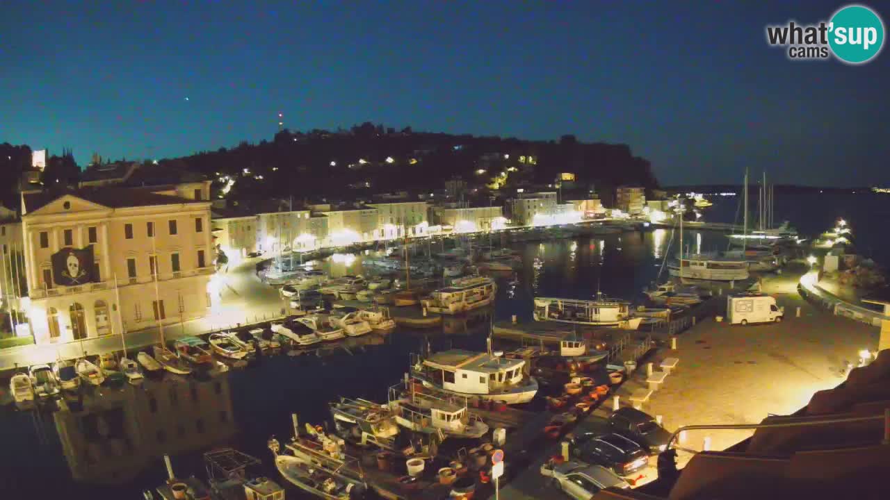 Webcam en direct de Piran “Mandrač” – Incroyable vue en direct de la Villa Piranesi