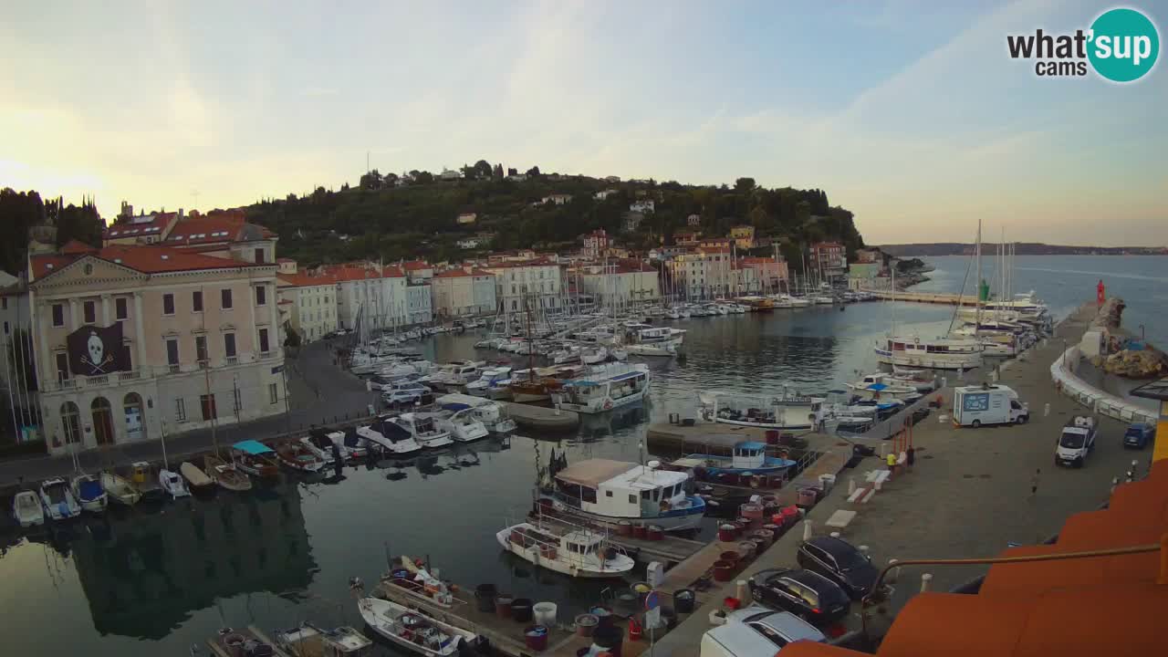 Live webcam da Pirano “Mandrač” – Splendida vista live da Villa Piranesi