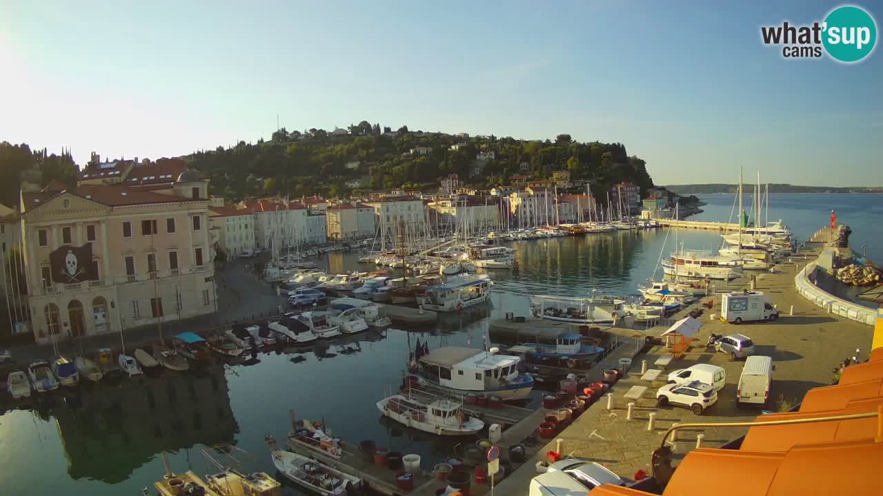 Live webcam da Pirano “Mandrač” – Splendida vista live da Villa Piranesi
