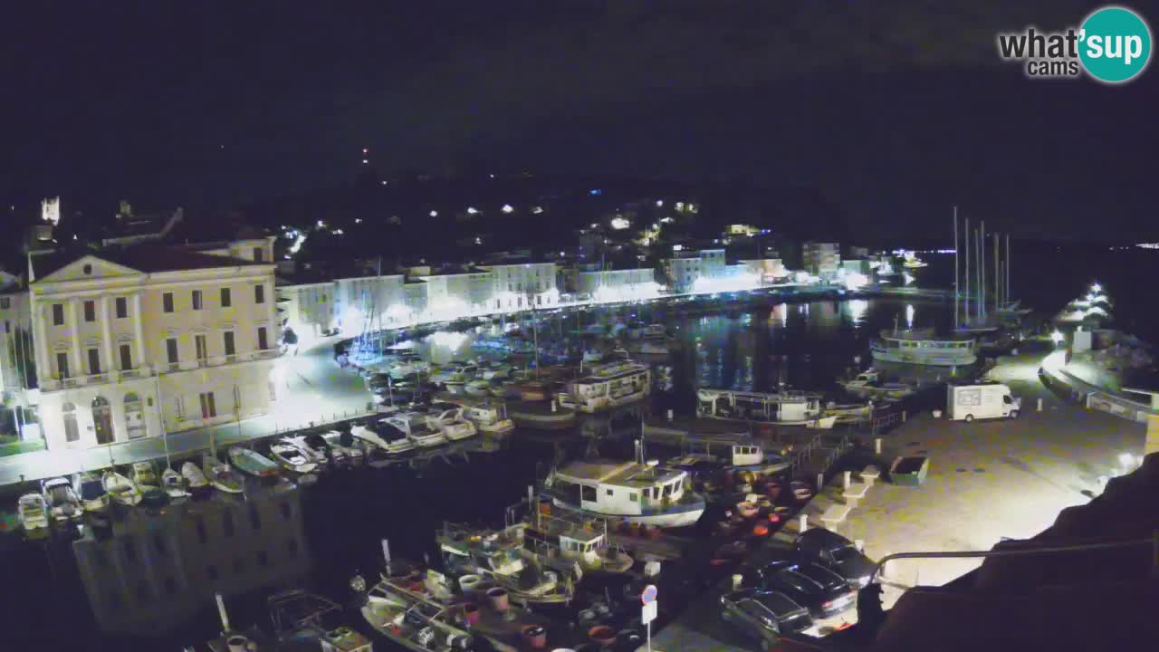 Webcam en direct de Piran “Mandrač” – Incroyable vue en direct de la Villa Piranesi