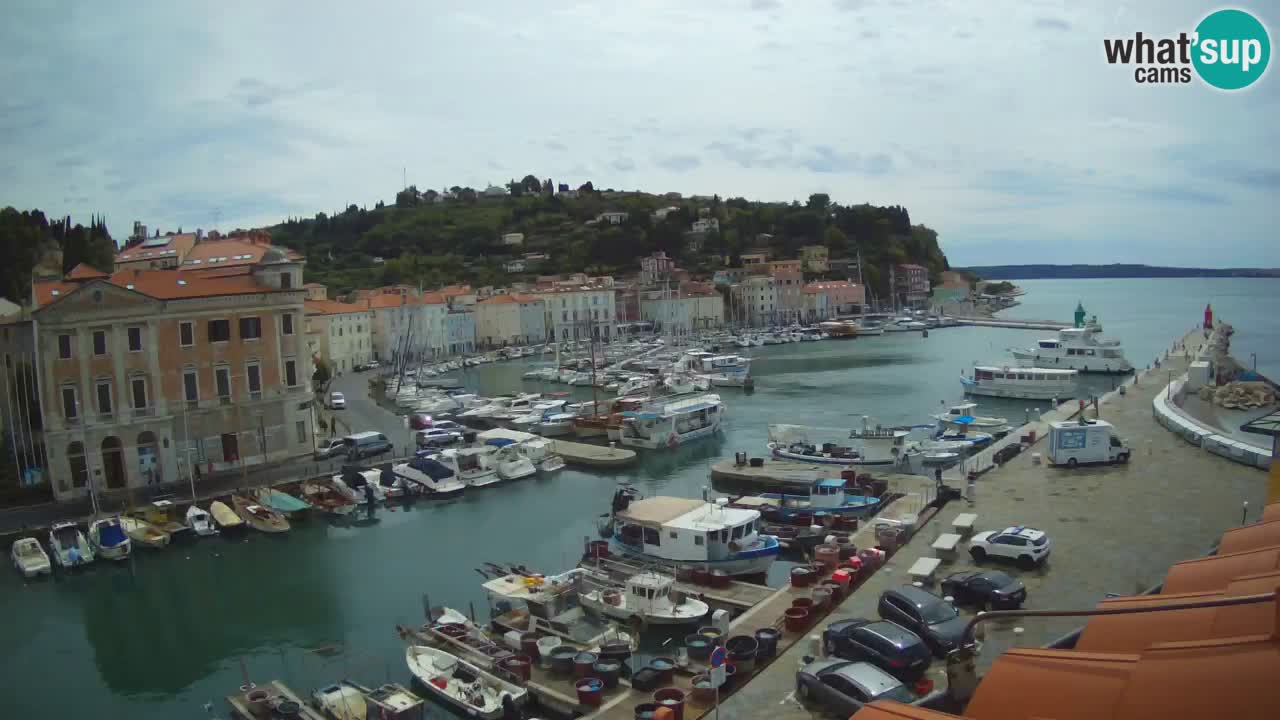 Webcam en direct de Piran “Mandrač” – Incroyable vue en direct de la Villa Piranesi
