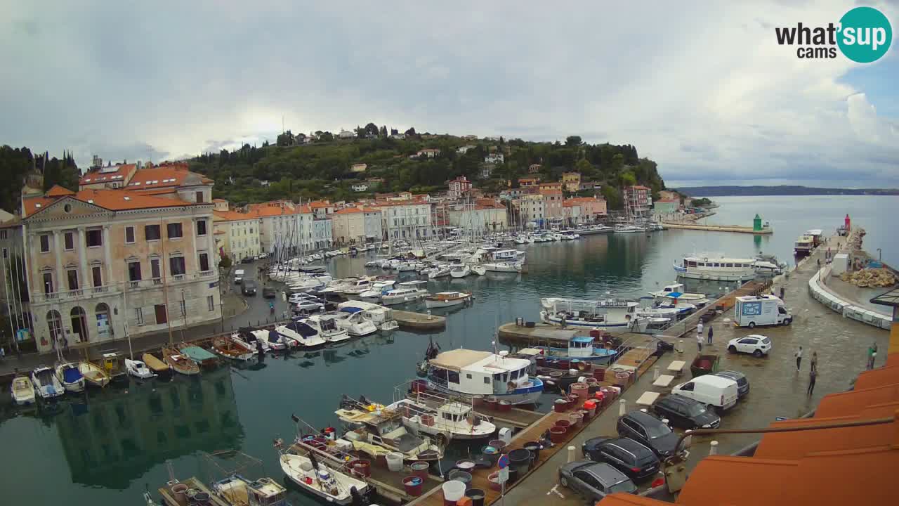 Webcam en direct de Piran “Mandrač” – Incroyable vue en direct de la Villa Piranesi