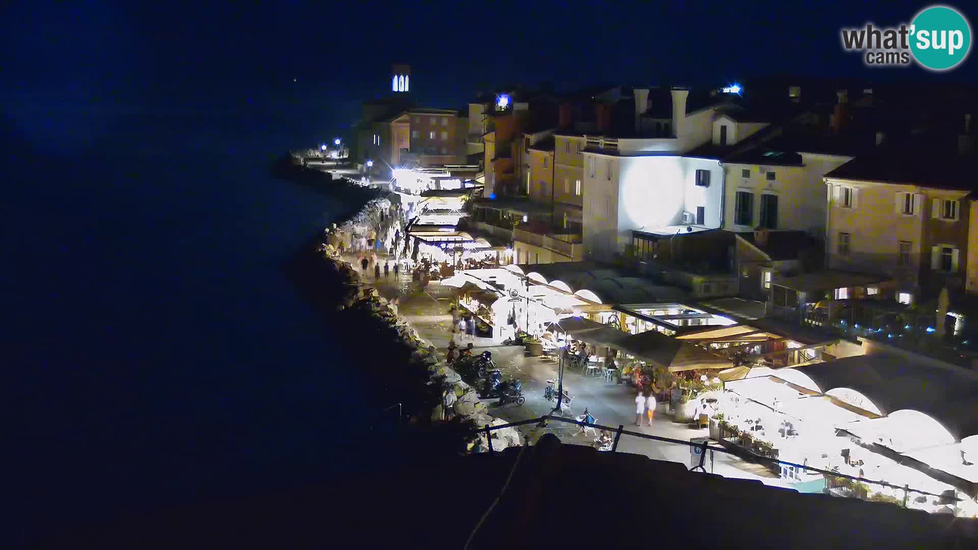 PIRAN Webcam | Strandpromenade Punta | Hotel Piran