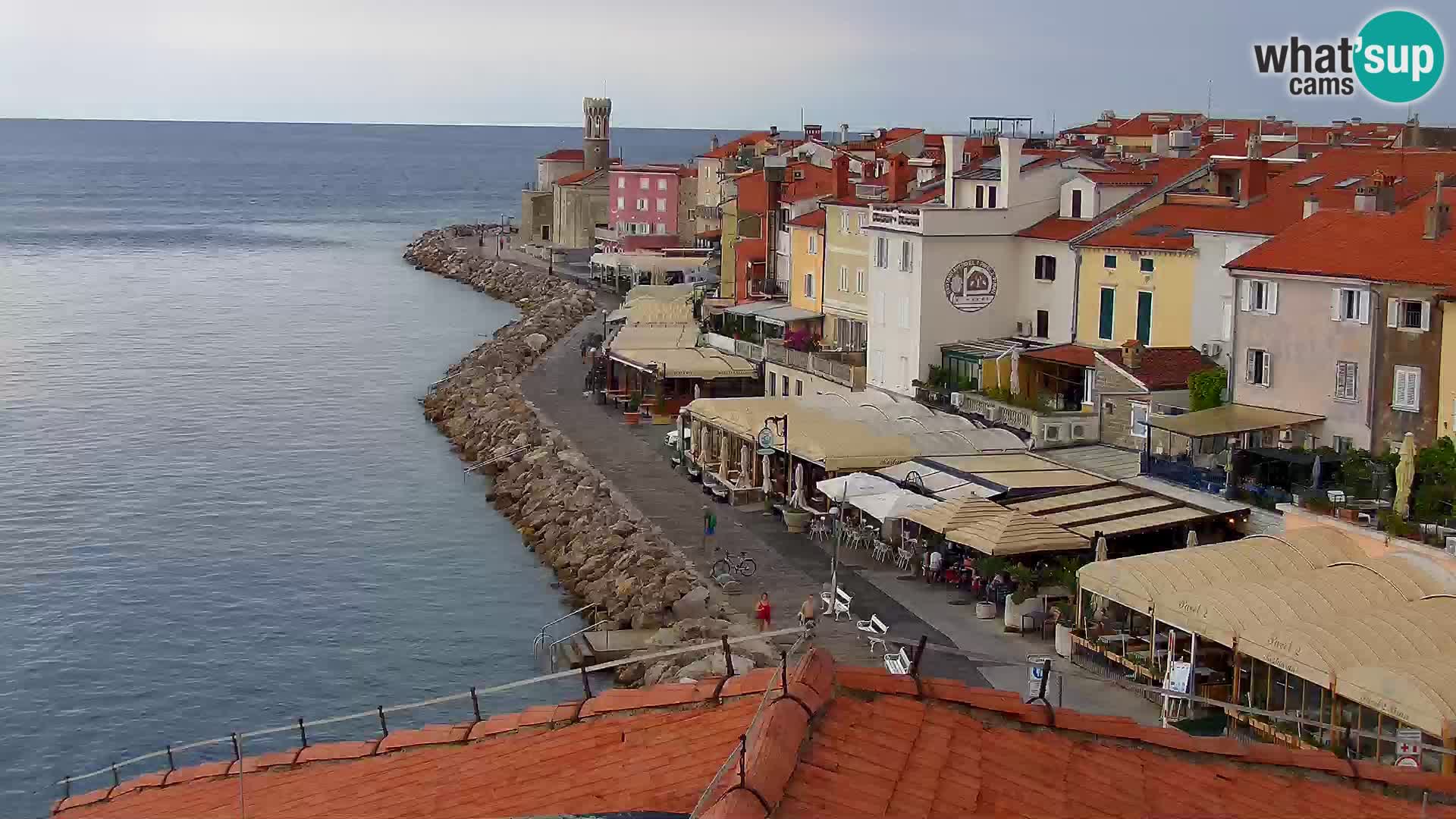 PIRAN Webcam | Strandpromenade Punta | Hotel Piran