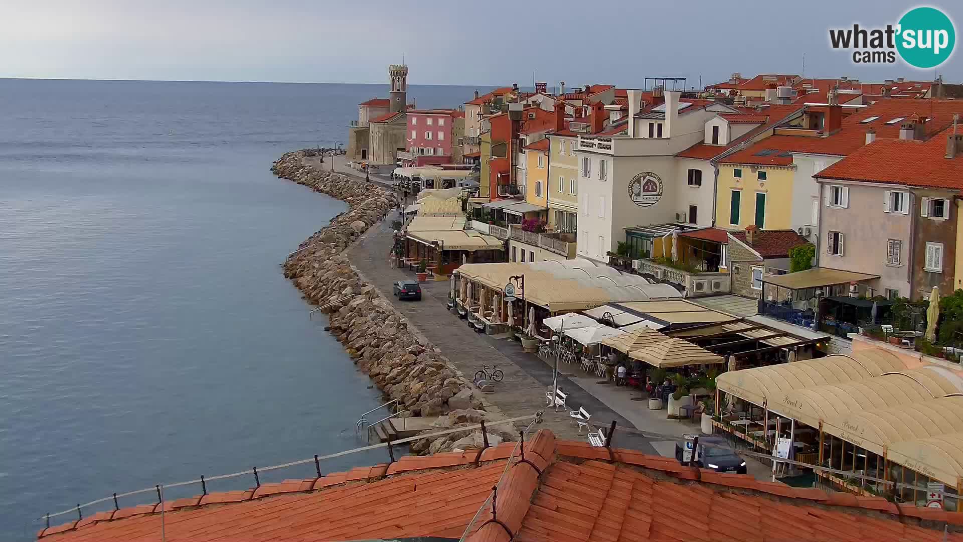 PIRAN Webcam | Strandpromenade Punta | Hotel Piran