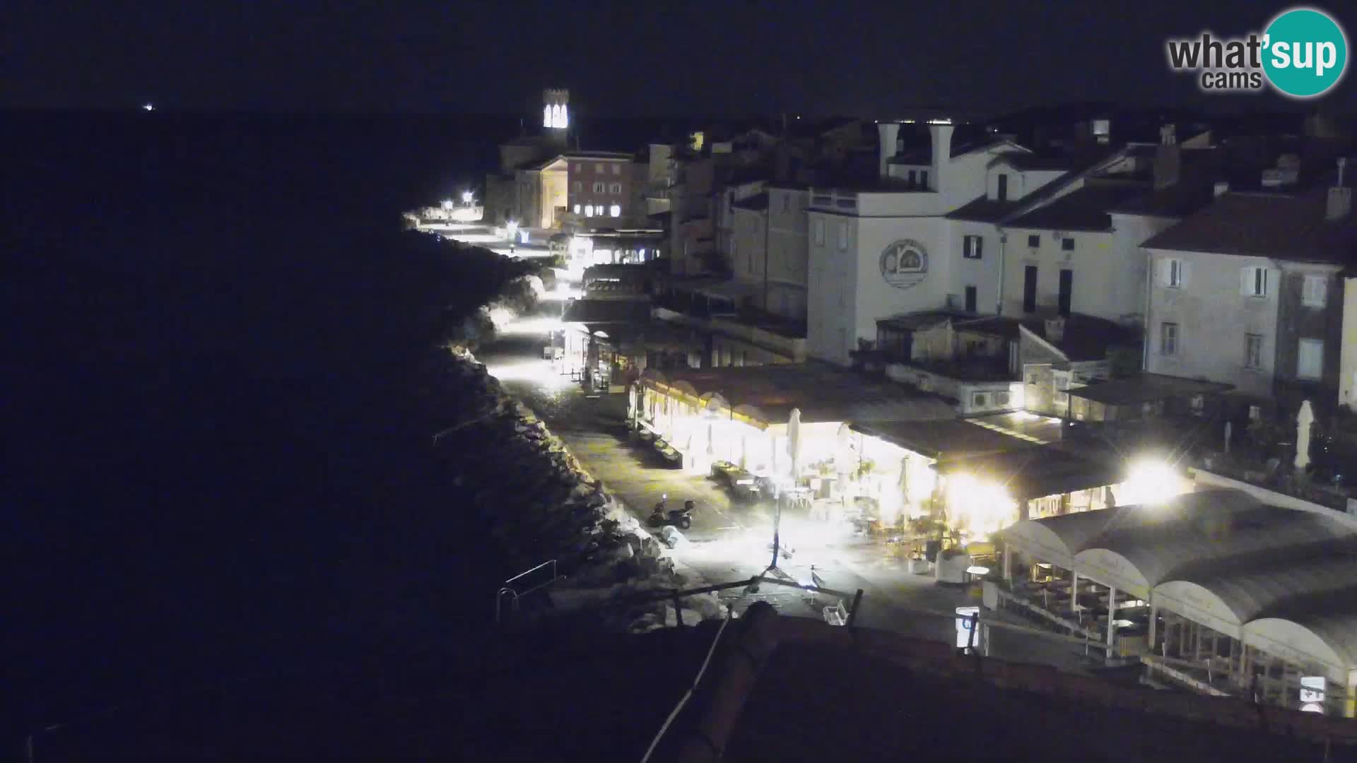 PIRAN Webcam | Strandpromenade Punta | Hotel Piran