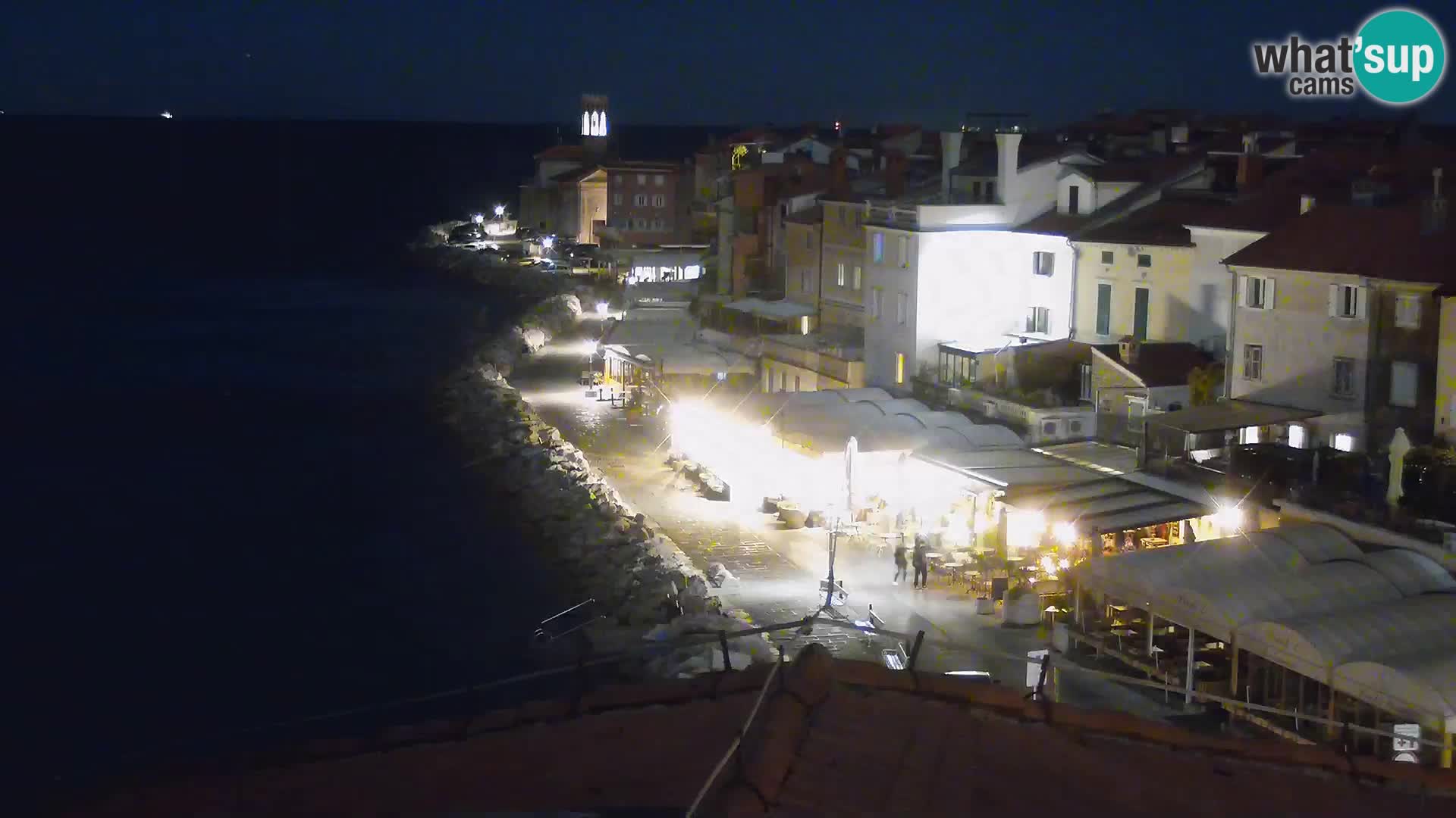 PIRAN Webcam | Strandpromenade Punta | Hotel Piran