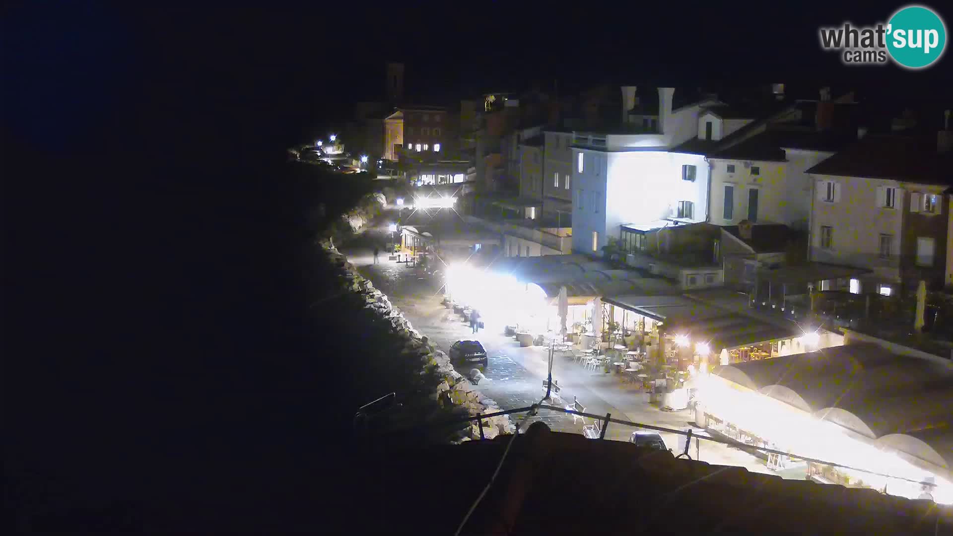 PIRAN Webcam | Strandpromenade Punta | Hotel Piran