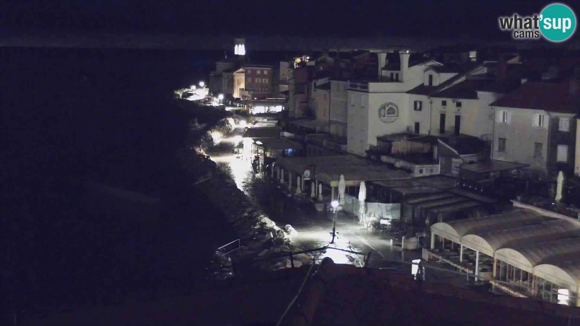 PIRAN Webcam | Strandpromenade Punta | Hotel Piran