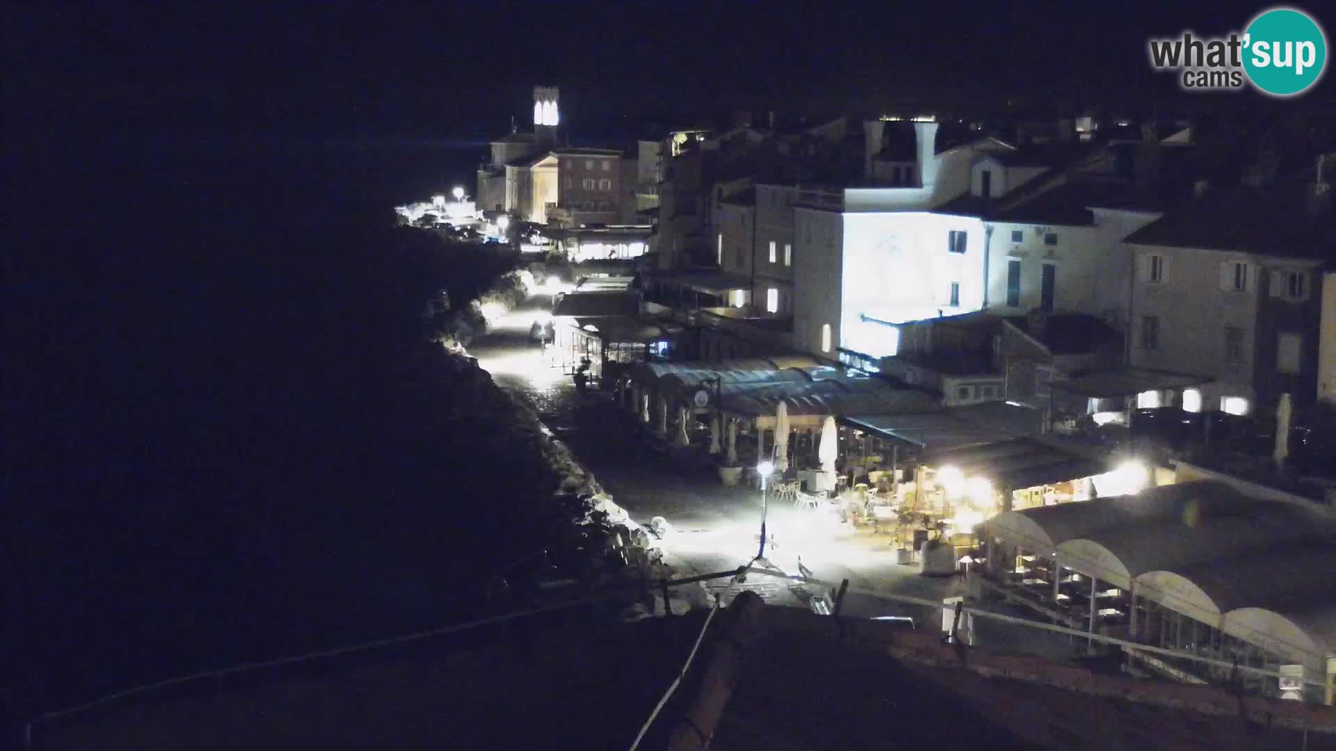 PIRAN Webcam | Strandpromenade Punta | Hotel Piran