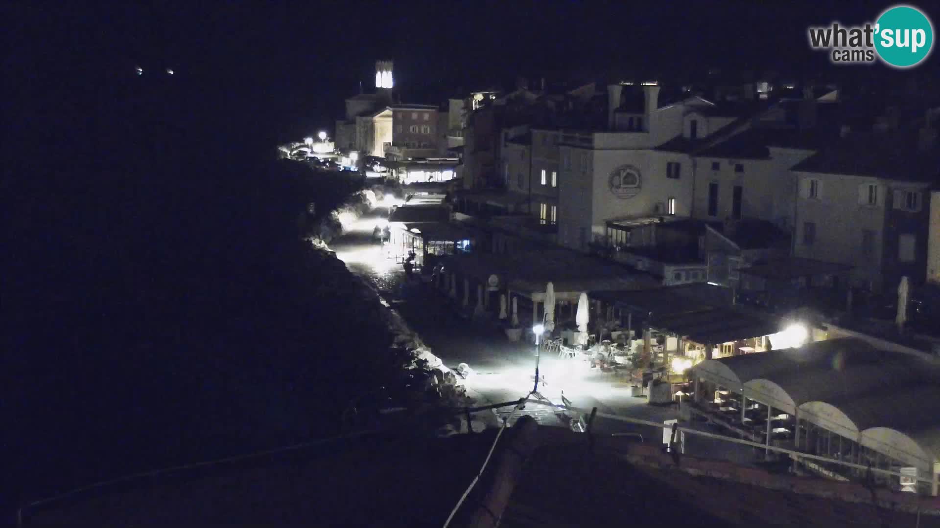 PIRAN Webcam | Strandpromenade Punta | Hotel Piran