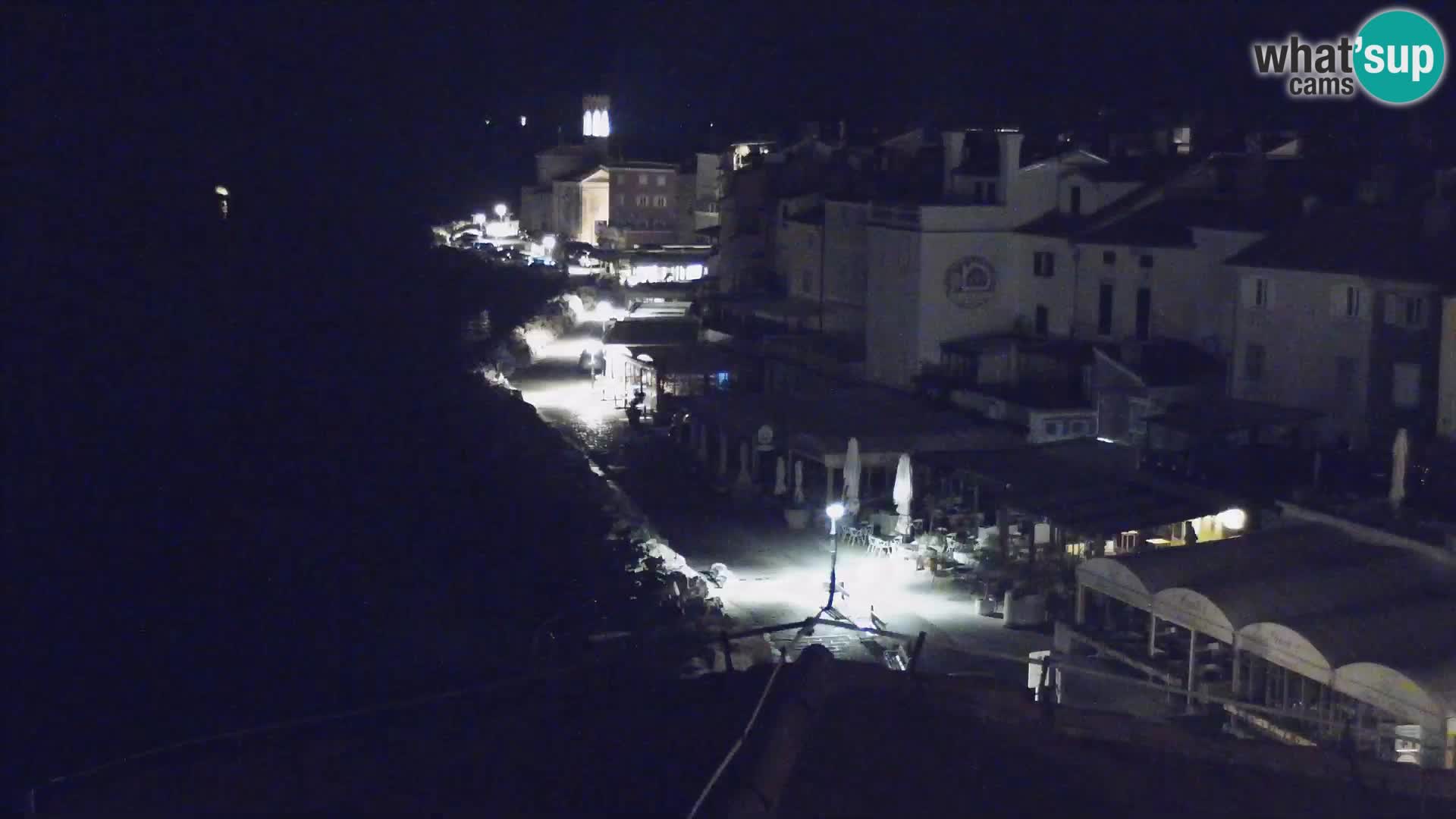 PIRAN Webcam | Strandpromenade Punta | Hotel Piran