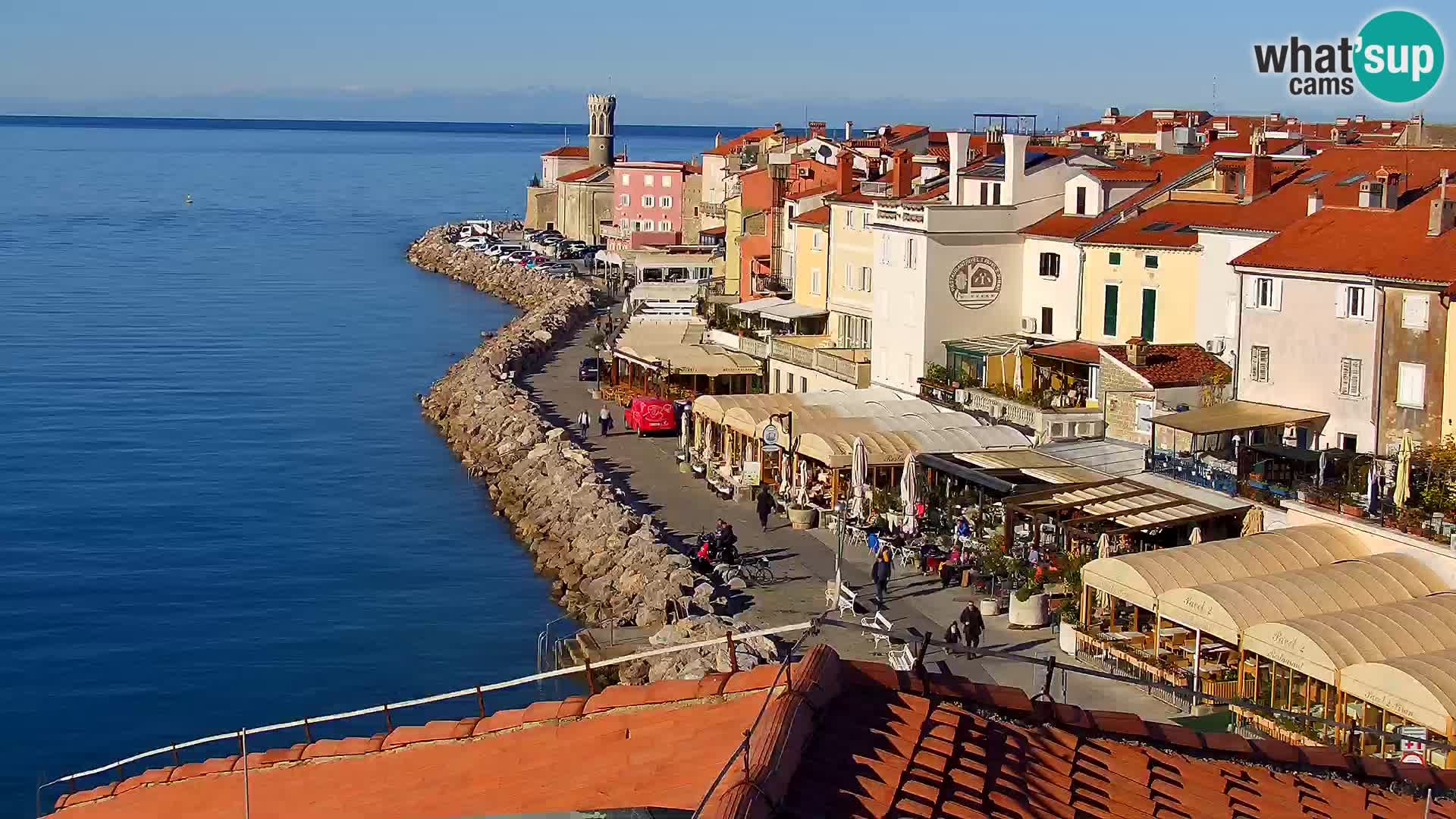 ﻿Pirano Webcam | Lungomare di Pirano | Hotel Piran