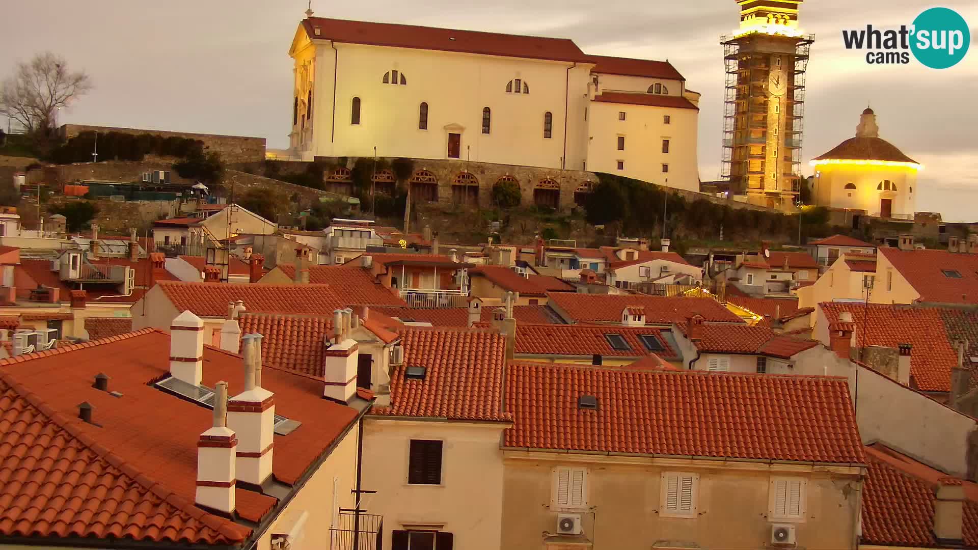 PIRAN Punta webcam | Seaside Promenade | Hotel Piran