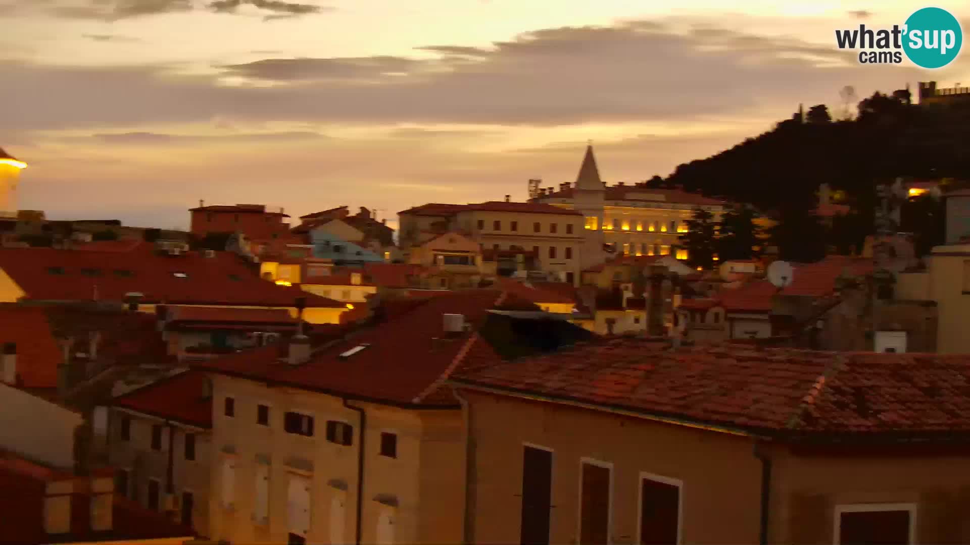 PIRAN Punta webcam | Seaside Promenade | Hotel Piran