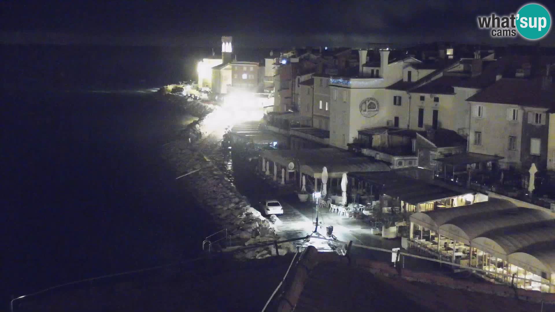 PIRAN Webcam | Strandpromenade Punta | Hotel Piran