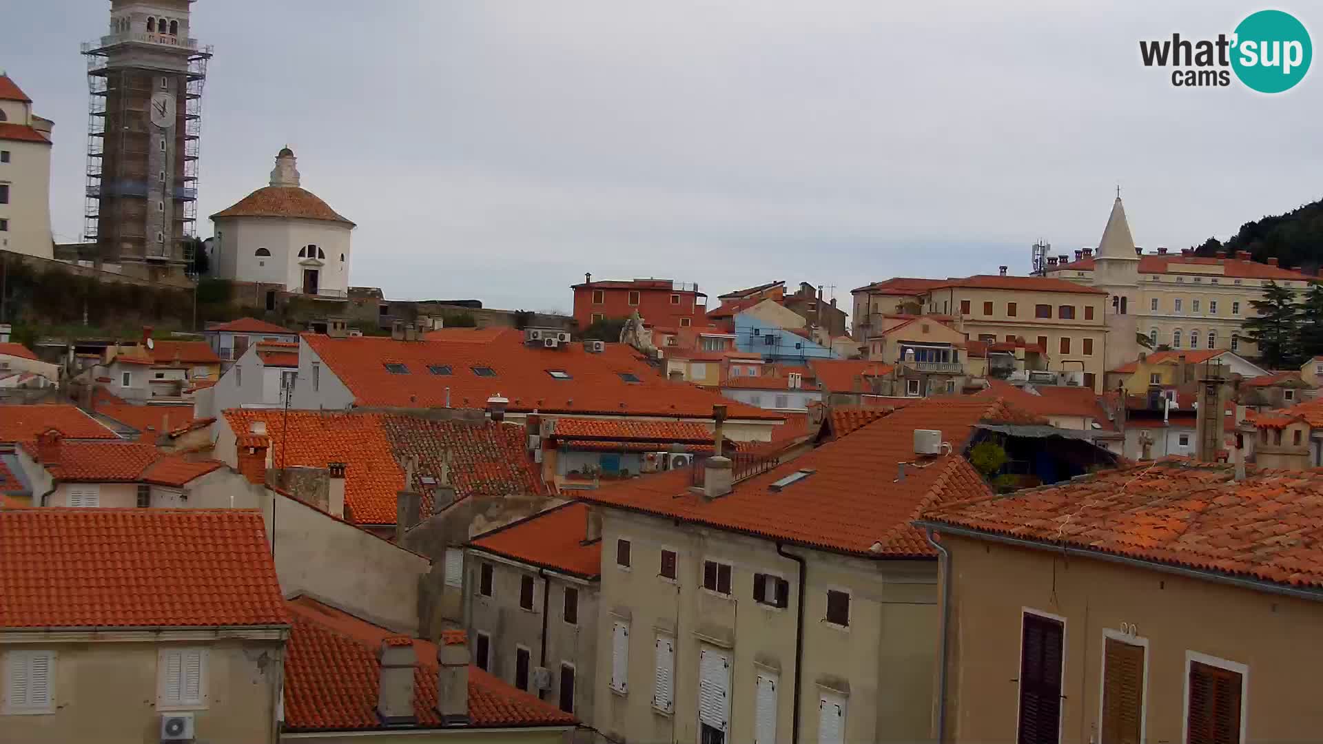 PIRAN Punta webcam | Seaside Promenade | Hotel Piran