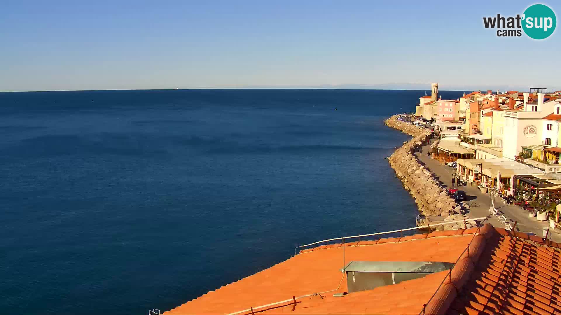 PIRAN Webcam | Strandpromenade Punta | Hotel Piran