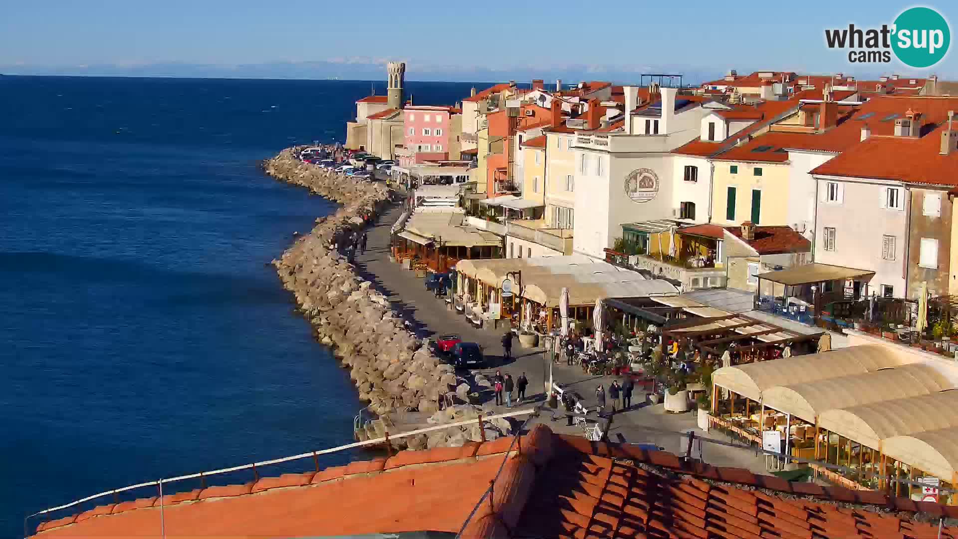 ﻿Pirano Webcam | Lungomare di Pirano | Hotel Piran