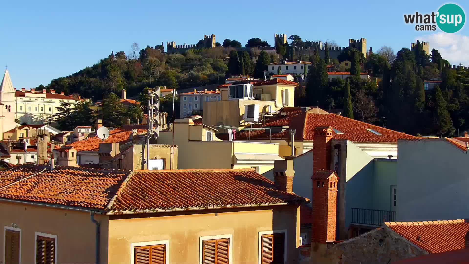 PIRAN Punta webcam | Seaside Promenade | Hotel Piran