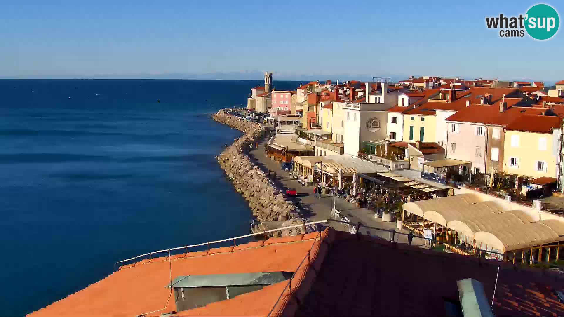 ﻿Pirano Webcam | Lungomare di Pirano | Hotel Piran