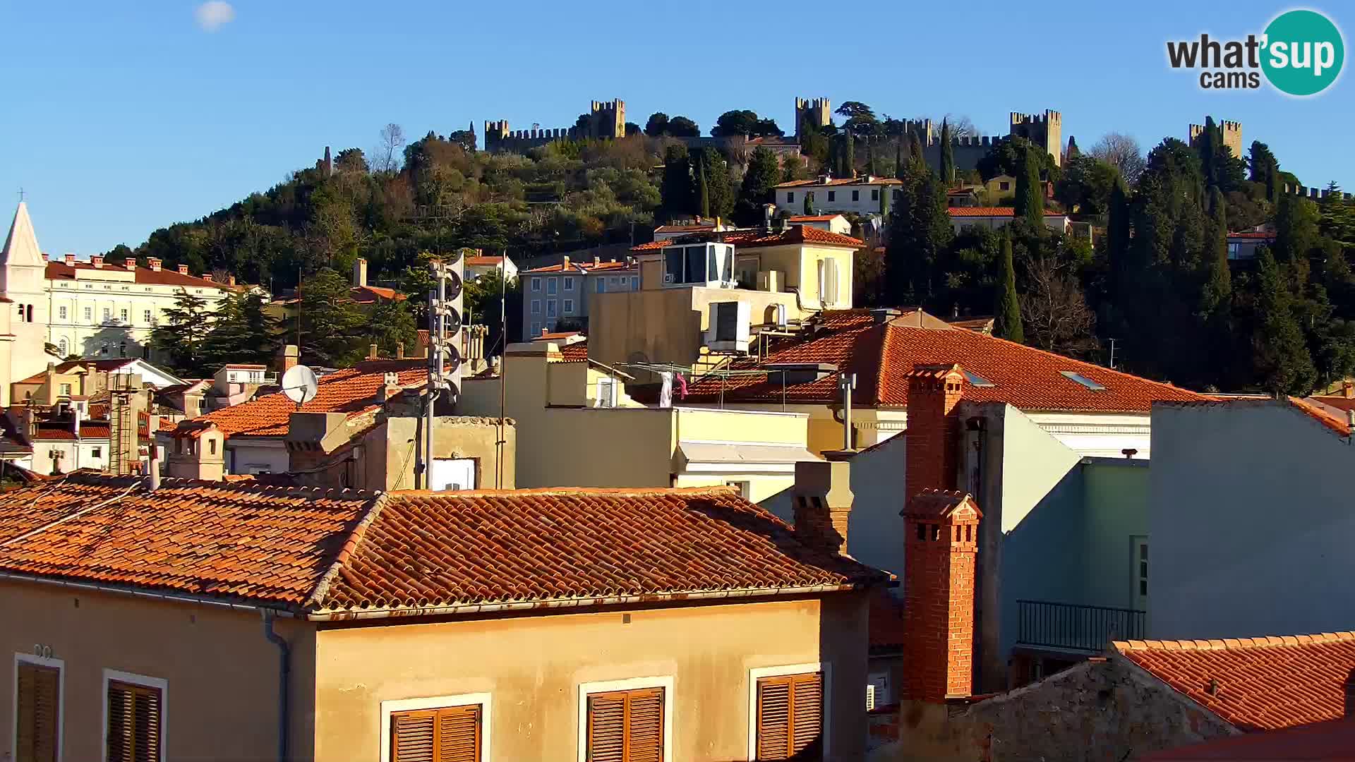 PIRAN Punta webcam | Seaside Promenade | Hotel Piran