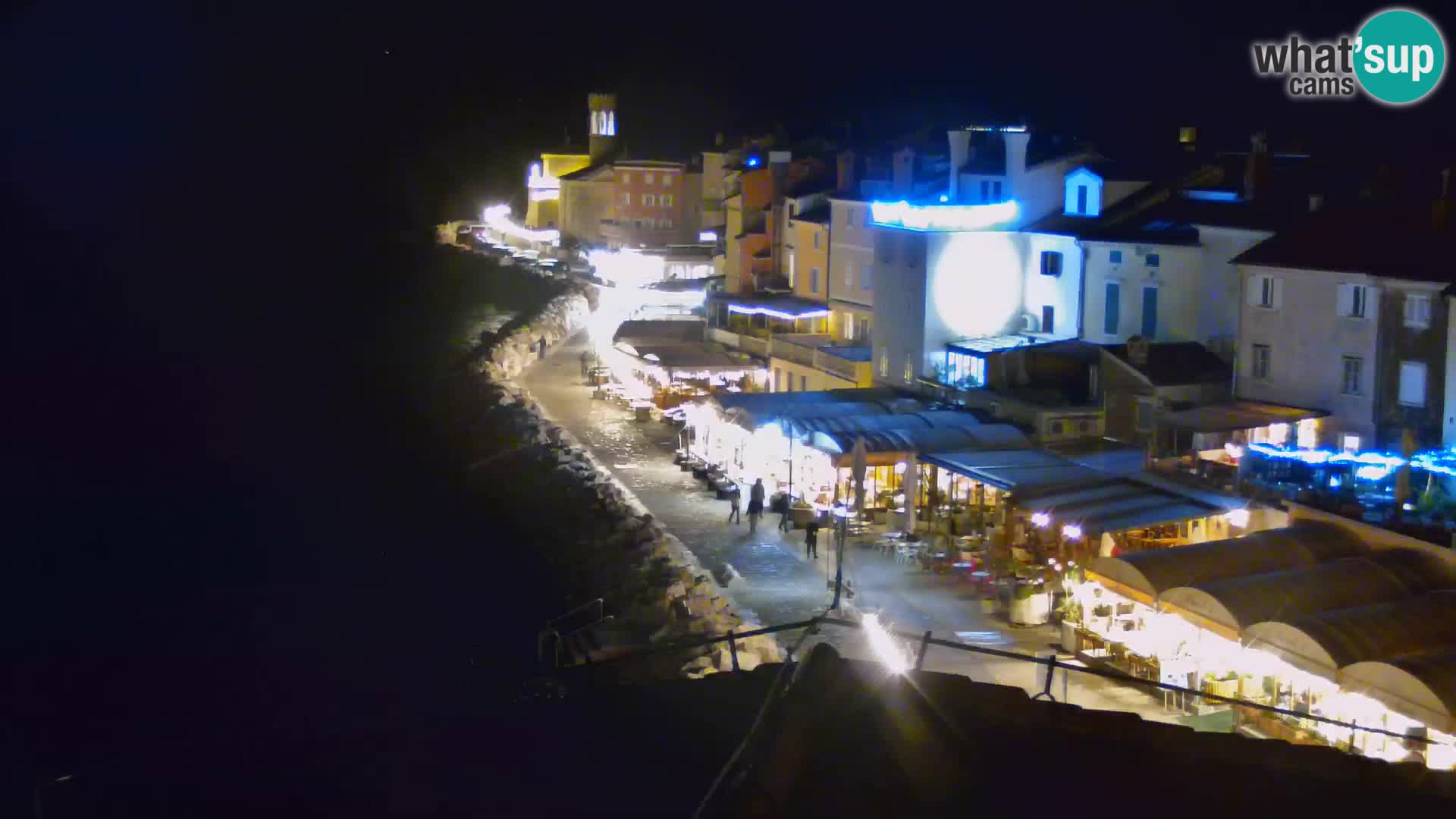 PIRAN Webcam | Strandpromenade Punta | Hotel Piran