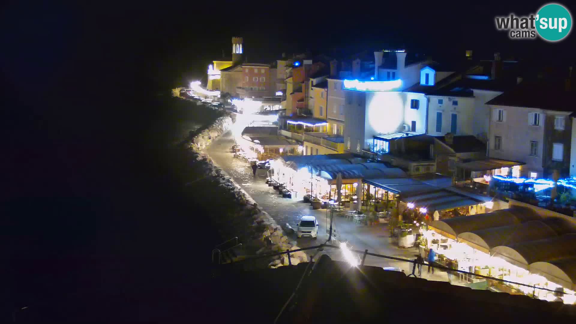 PIRAN Webcam | Strandpromenade Punta | Hotel Piran