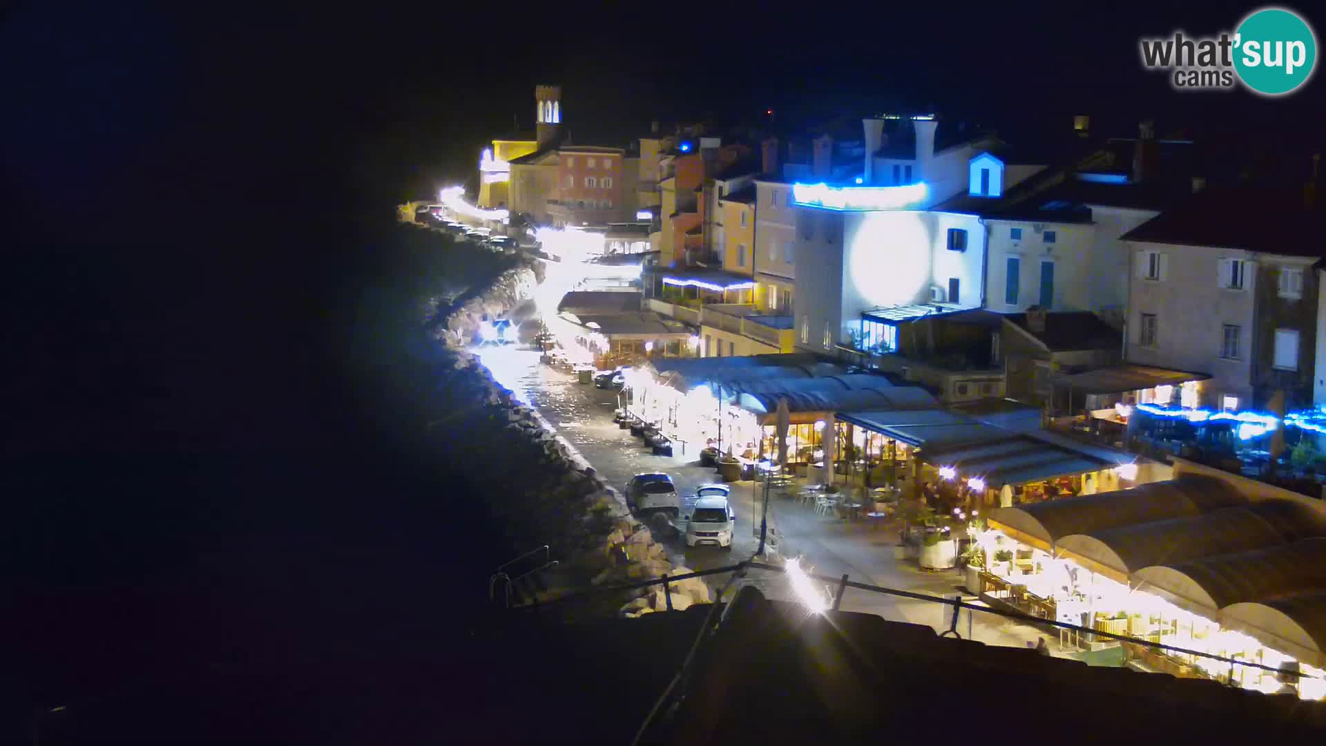 PIRAN Webcam | Strandpromenade Punta | Hotel Piran