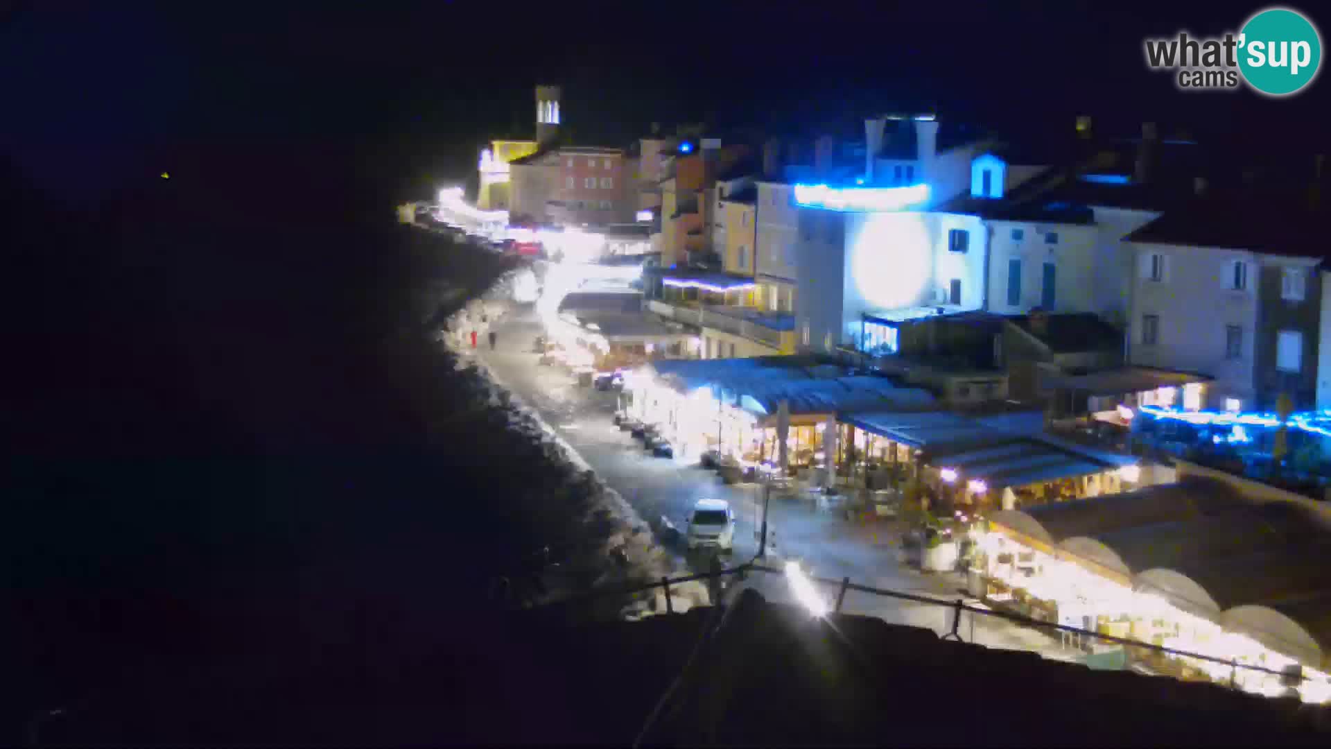 PIRAN Punta webcam | Seaside Promenade | Hotel Piran