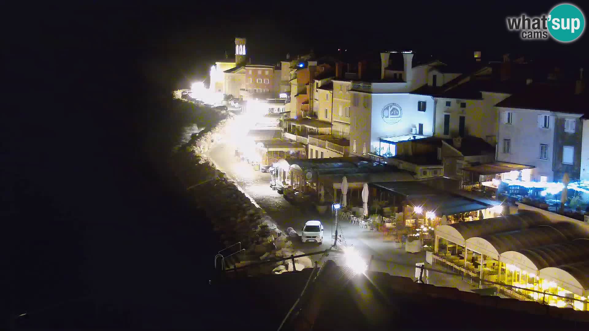 PIRAN Punta webcam | Seaside Promenade | Hotel Piran