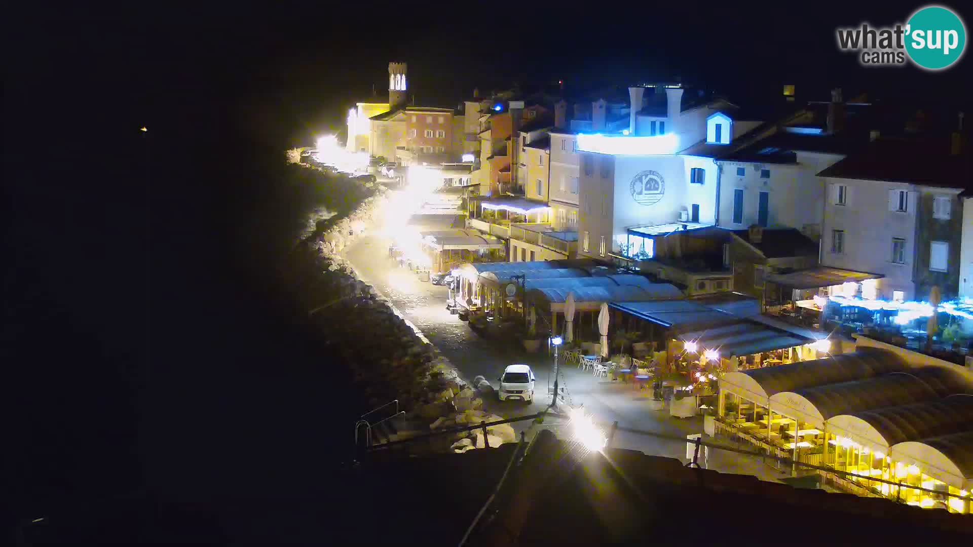 PIRAN Punta webcam | Seaside Promenade | Hotel Piran