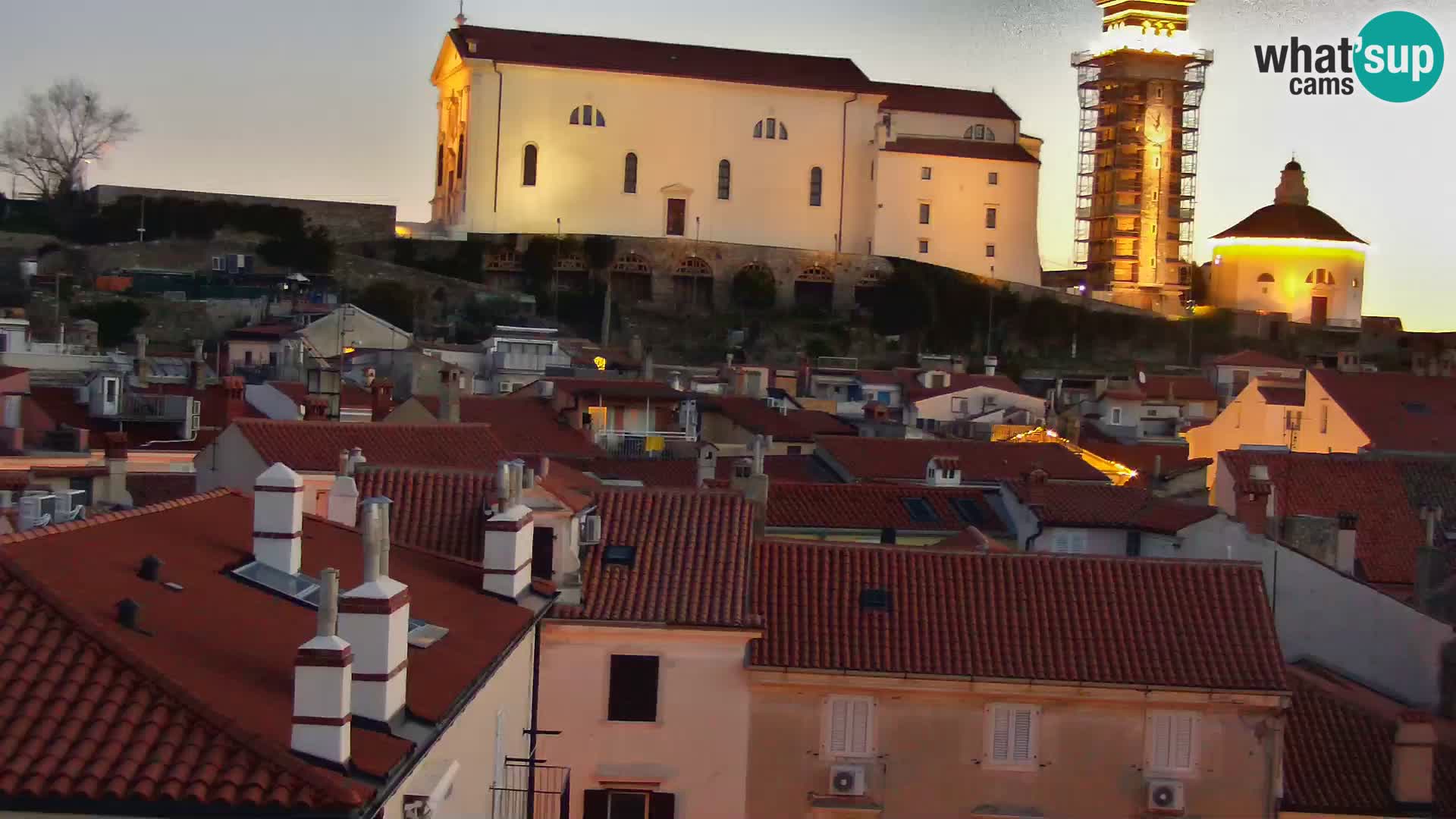 PIRAN Punta webcam | Seaside Promenade | Hotel Piran