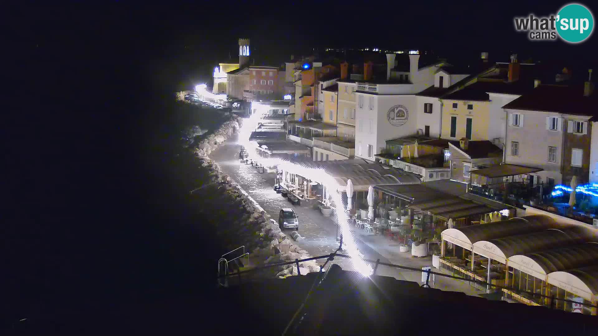 PIRAN Punta webcam | Seaside Promenade | Hotel Piran