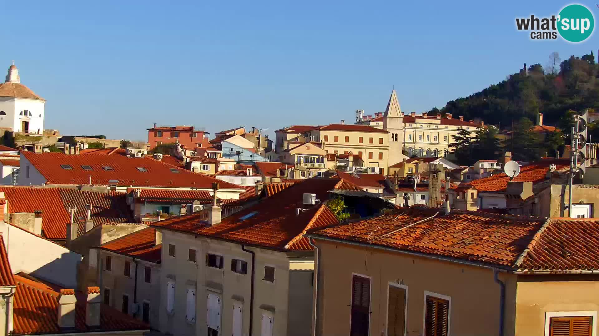 PIRAN Punta webcam | Seaside Promenade | Hotel Piran