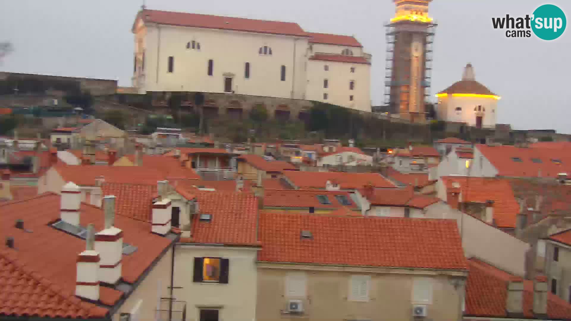 PIRAN Punta webcam | Seaside Promenade | Hotel Piran