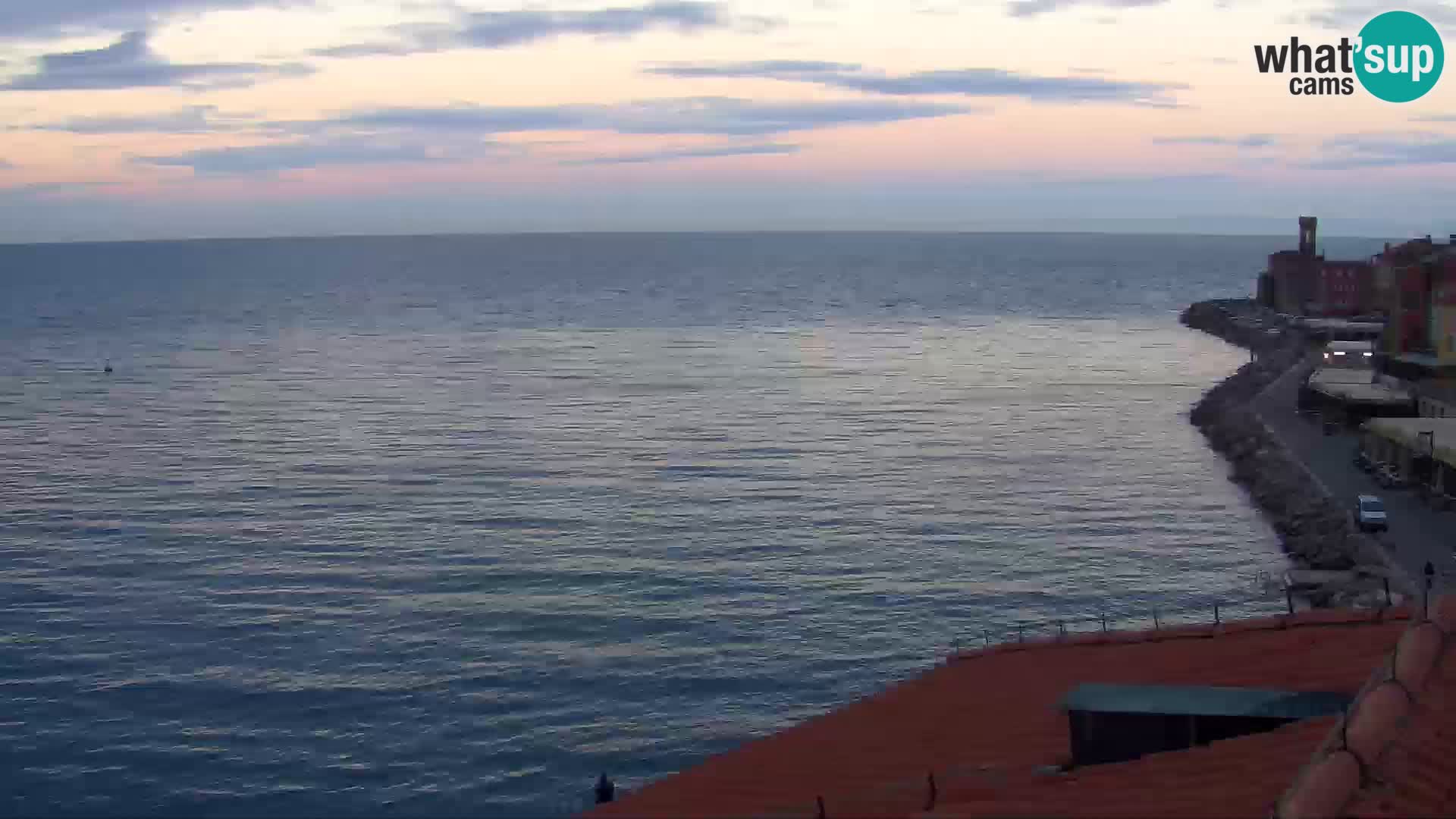 PIRAN Punta webcam | Seaside Promenade | Hotel Piran