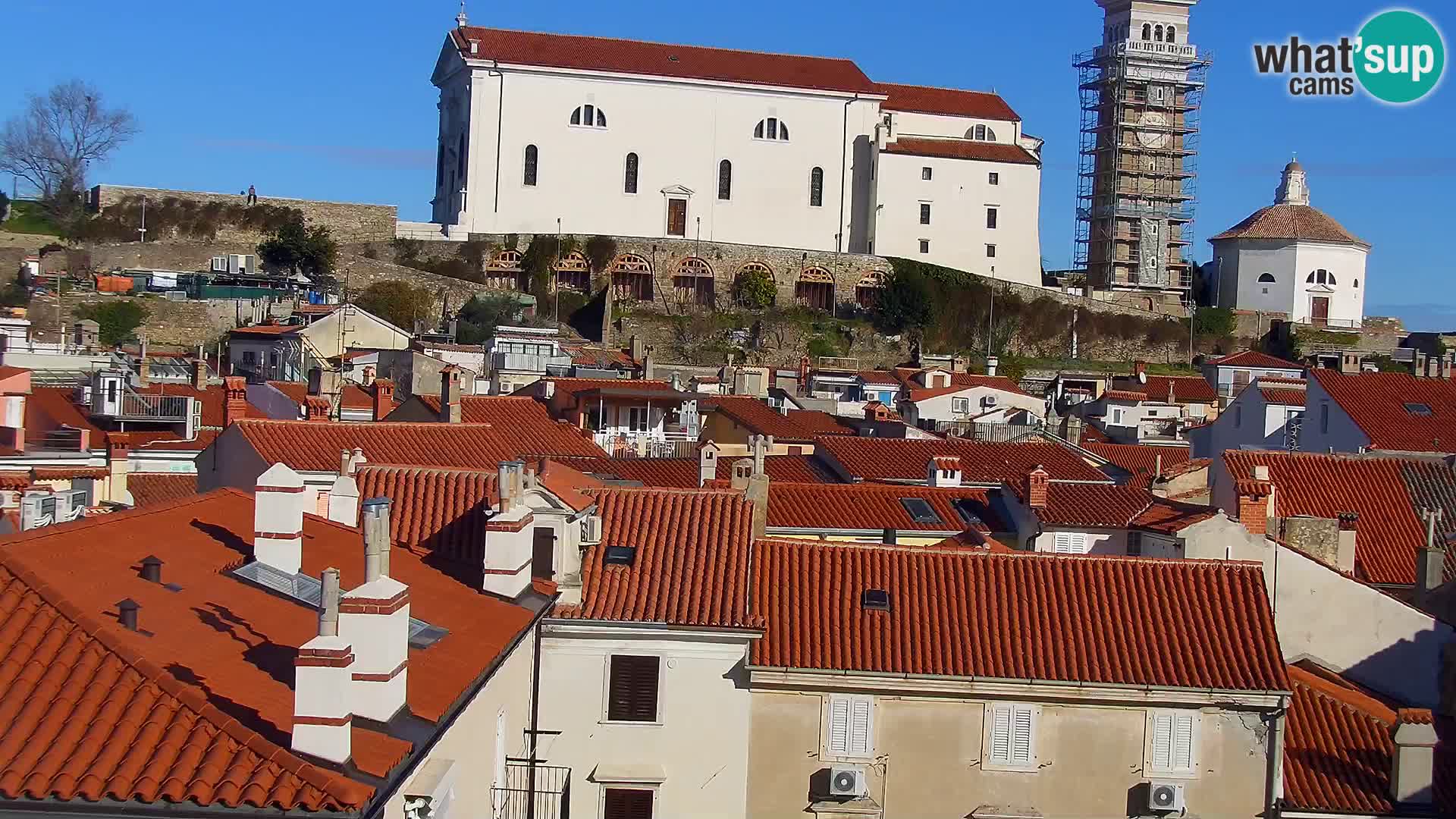 PIRAN Punta webcam | Seaside Promenade | Hotel Piran